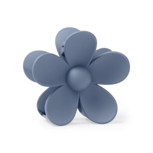 Large Flower Claw Clip in Slate Blue