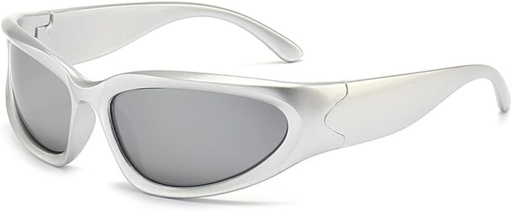 Y2K Wrap Around Oval Sunglasses for Women Men.