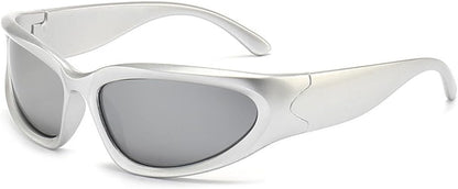 Y2K Wrap Around Oval Sunglasses for Women Men.
