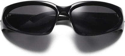 Y2K Wrap Around Oval Sunglasses for Women Men.