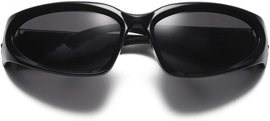 Y2K Wrap Around Oval Sunglasses for Women Men.