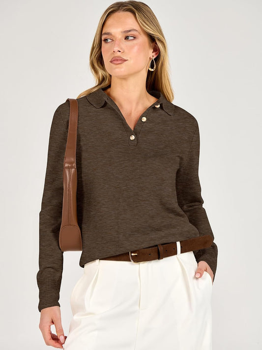 Soft Lightweight Cozy Feel. V Neck Button Shirts. Business Casual & Office Clothes.