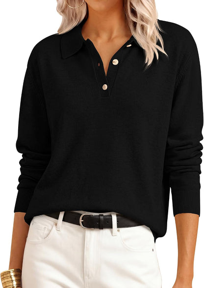 Soft Lightweight Cozy Feel. V Neck Button Shirts. Business Casual & Office Clothes.