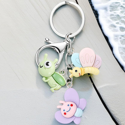 Cute Keychain Butterfly Bee Sunflower Keyring Bag Charms for Handbags Purses Backpacks Car Keys