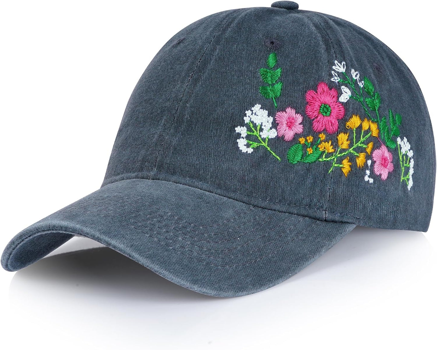 Trendy Woman's Hat. Adjustable. Soft. Breathable. Cute Flower Baseball Cap.
