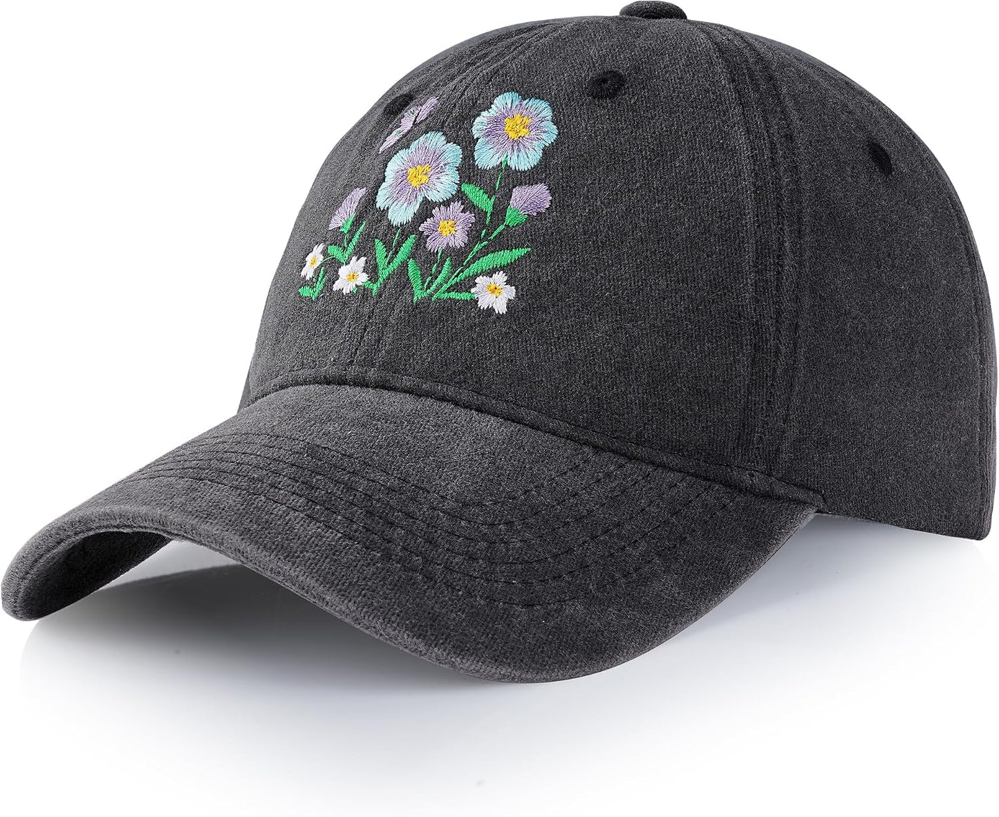 Trendy Woman's Hat. Adjustable. Soft. Breathable. Cute Flower Baseball Cap.