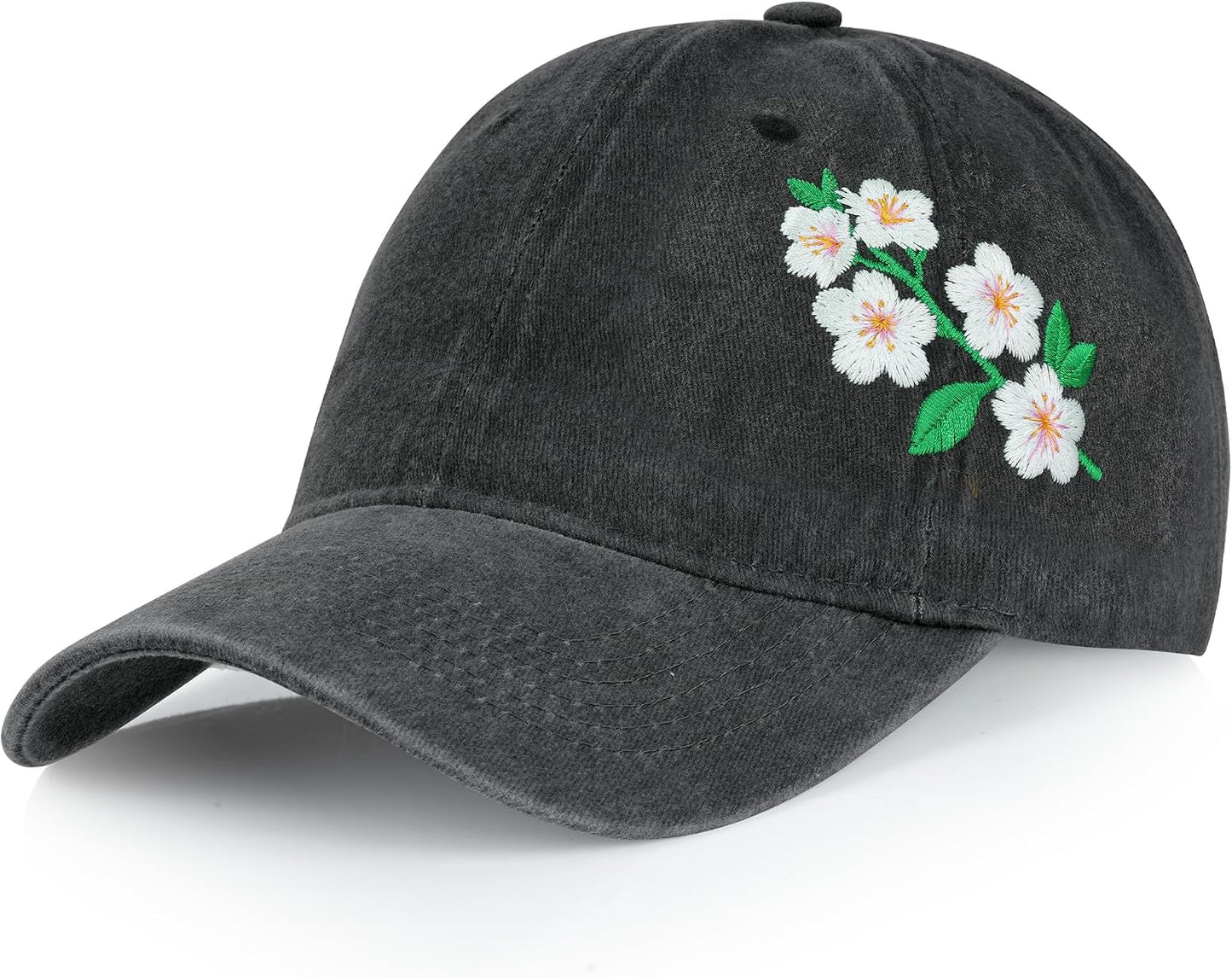 Trendy Woman's Hat. Adjustable. Soft. Breathable. Cute Flower Baseball Cap.