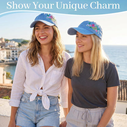 Trendy Woman's Hat. Adjustable. Soft. Breathable. Cute Flower Baseball Cap.