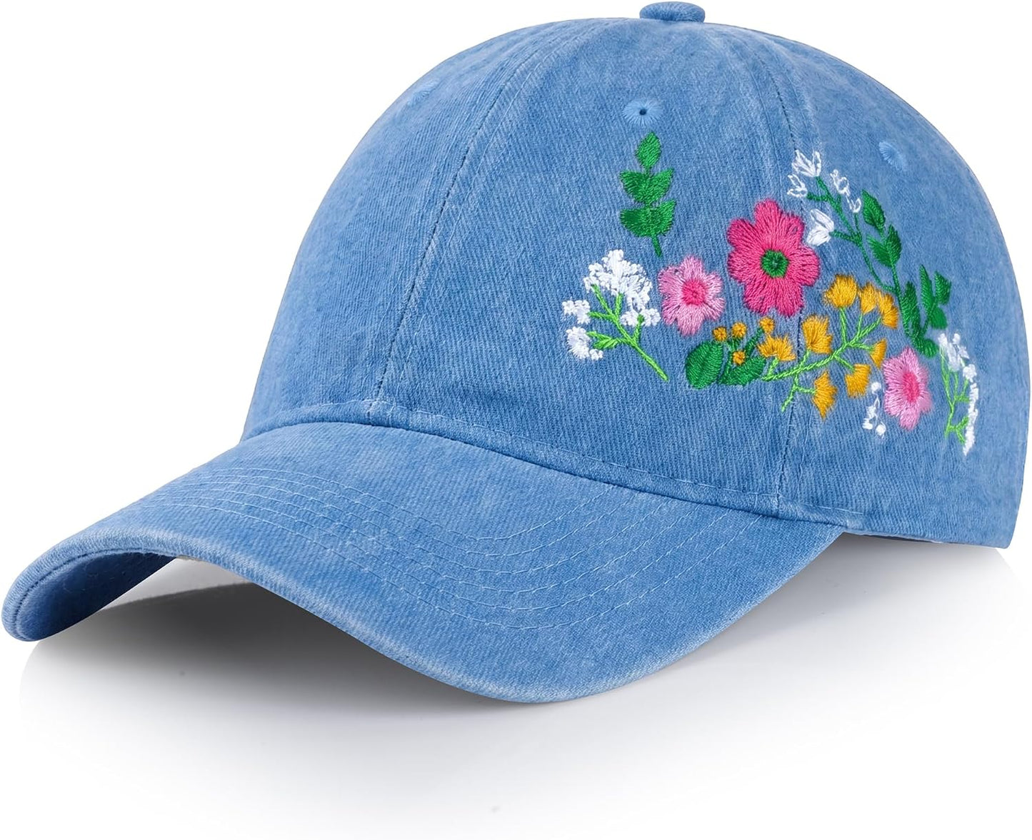 Trendy Woman's Hat. Adjustable. Soft. Breathable. Cute Flower Baseball Cap.