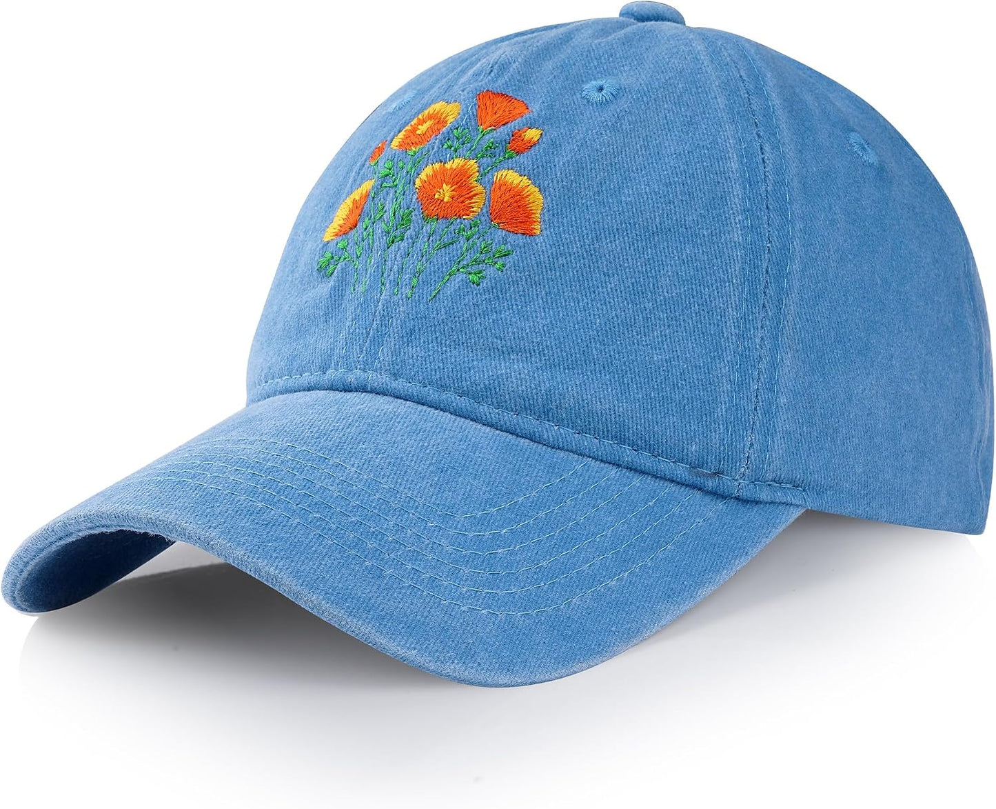 Trendy Woman's Hat. Adjustable. Soft. Breathable. Cute Flower Baseball Cap.