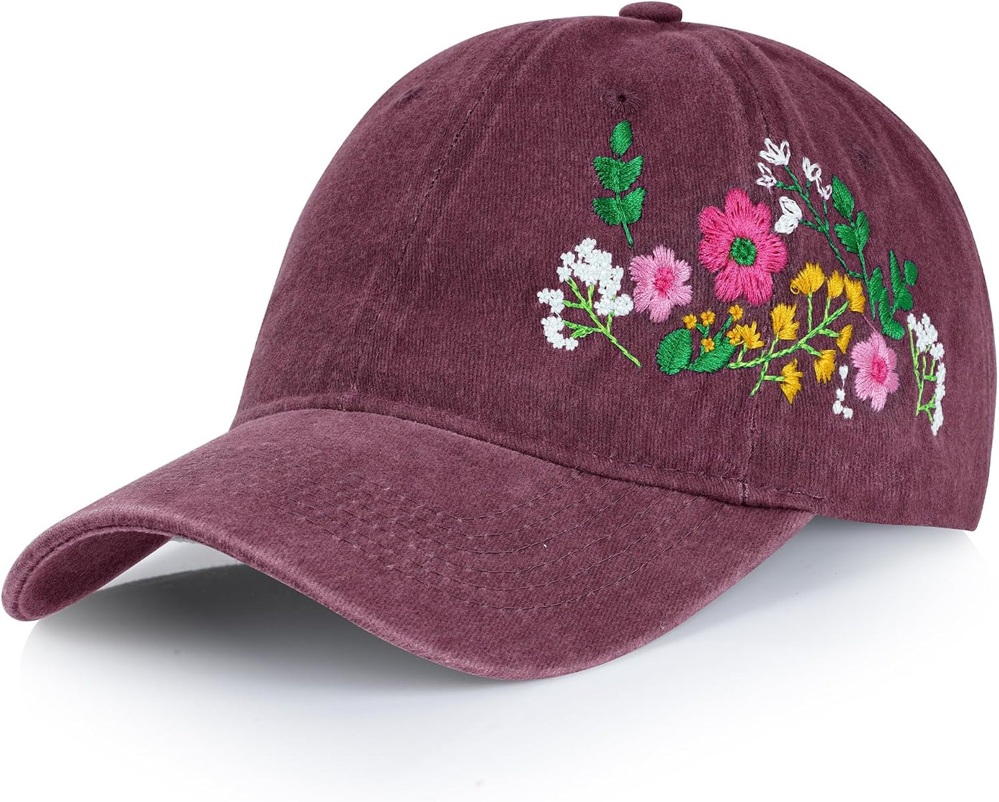 Trendy Woman's Hat. Adjustable. Soft. Breathable. Cute Flower Baseball Cap.