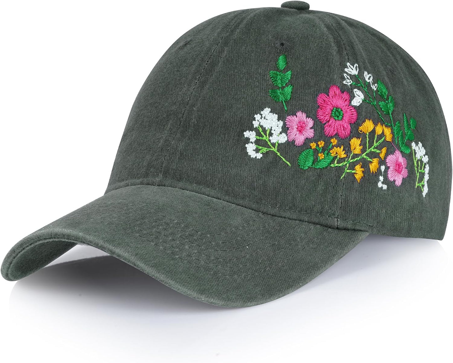Trendy Woman's Hat. Adjustable. Soft. Breathable. Cute Flower Baseball Cap.