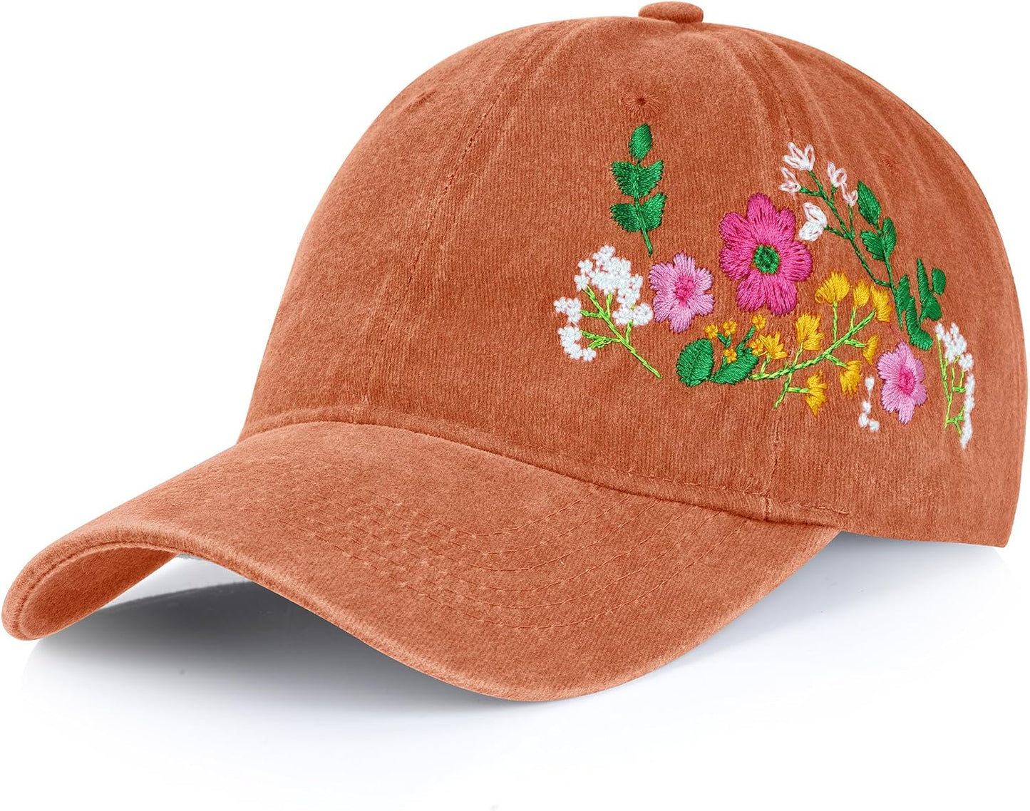 Trendy Woman's Hat. Adjustable. Soft. Breathable. Cute Flower Baseball Cap.