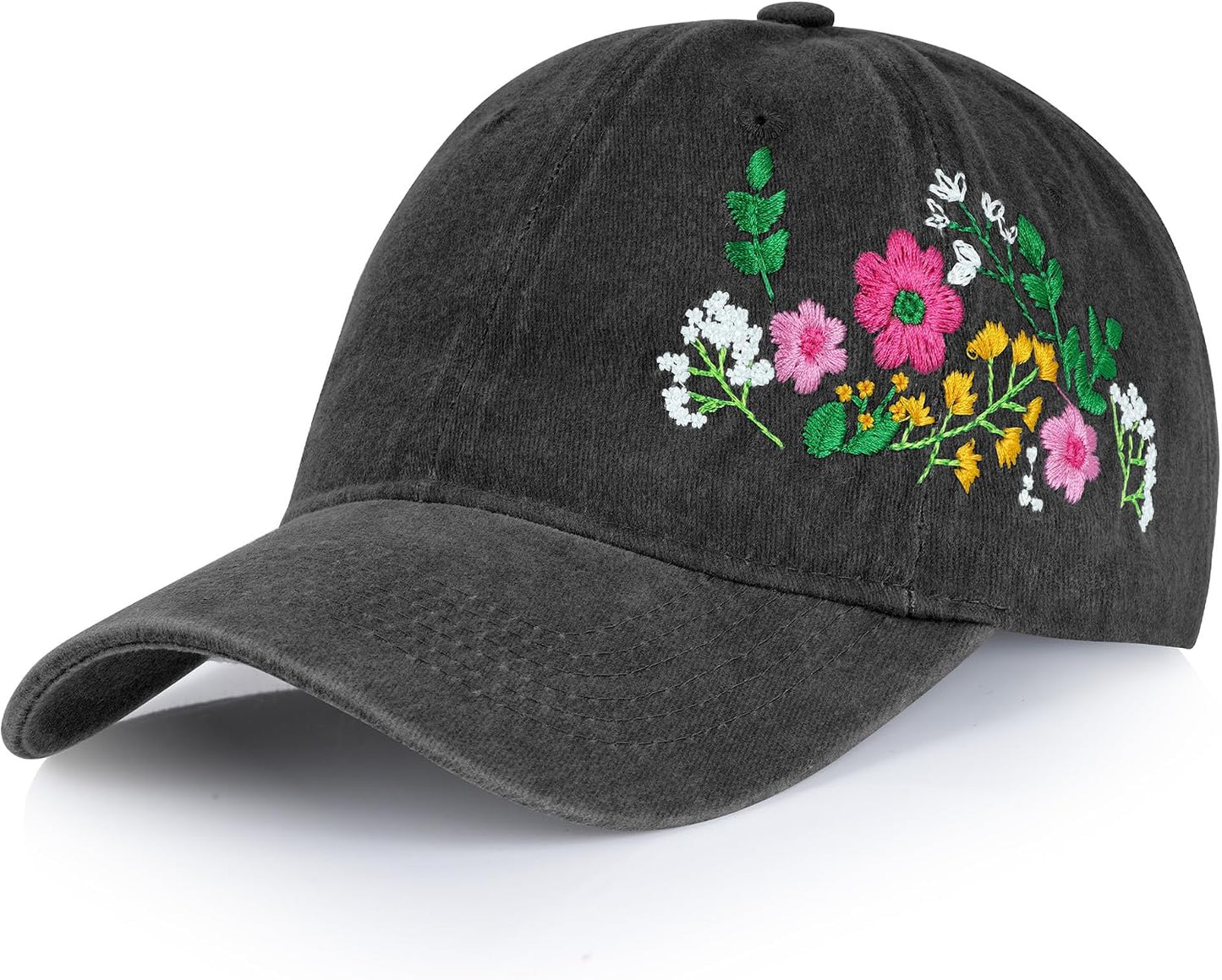 Trendy Woman's Hat. Adjustable. Soft. Breathable. Cute Flower Baseball Cap.