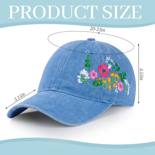 Trendy Woman's Hat. Adjustable. Soft. Breathable. Cute Flower Baseball Cap.